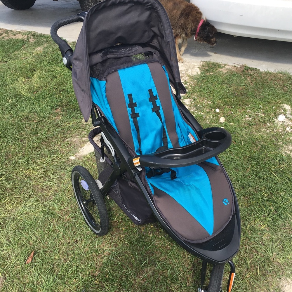 2 strollers, baby trend and graco double!